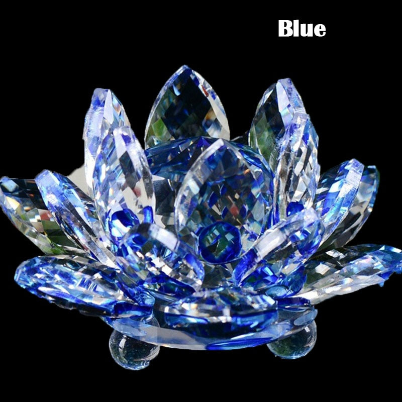 Hjemix | 80Mm Kvarts Krystaller Lotusblomst Håndverk Glass Fengshui Ornamenter Helbredende Krystaller Hjem Fest Wicca Dekorasjon Yoga Gaver Suvenir