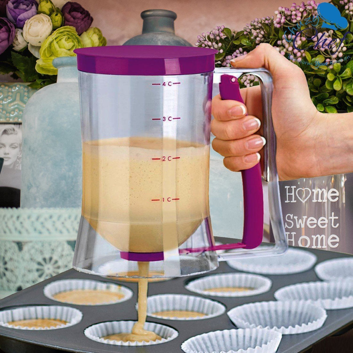 Hjemix | Pannekake- og cupcake-røre dispenser
