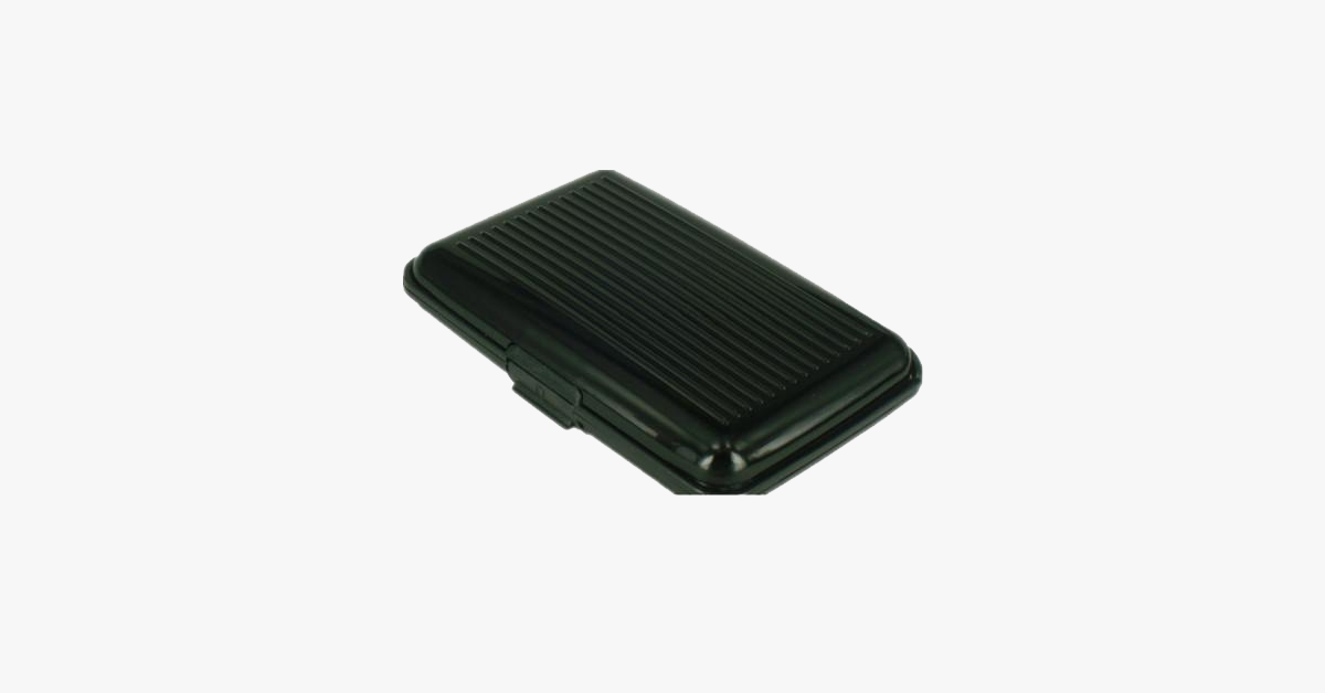 Hjemix | Aluminium Metall Glans Kortholder - Stilig Reiselommebok - Best Beskyttelse Mot RFID Skanning