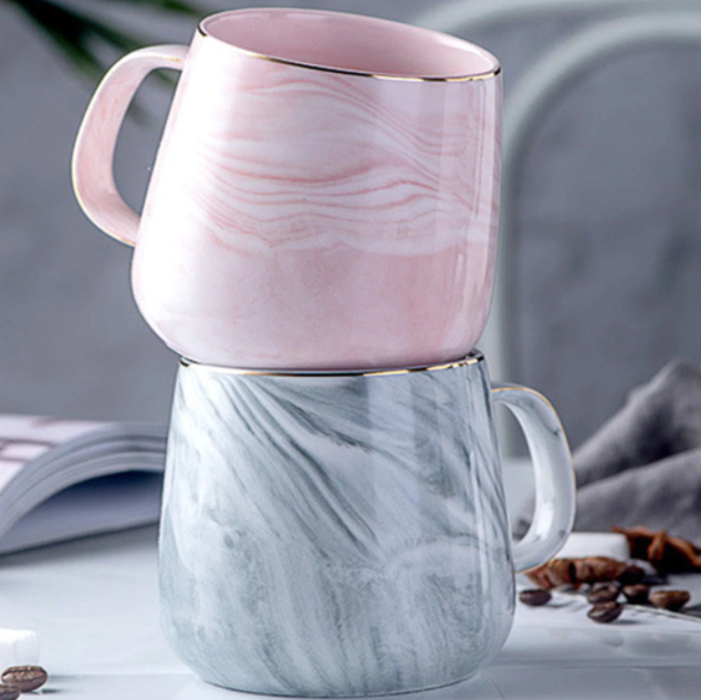 Hjemix | Marmor-Gull-Inlay-Kopp