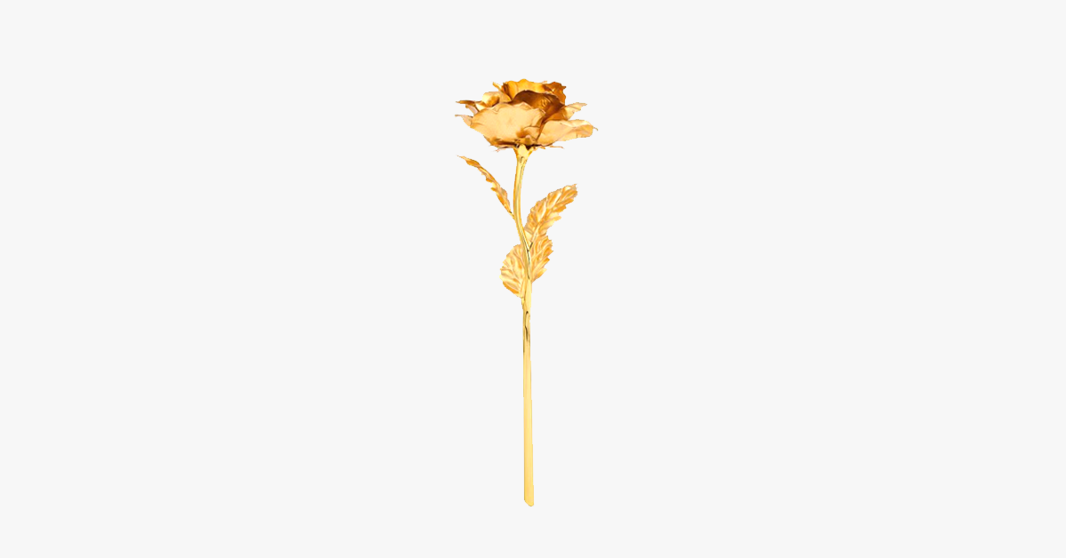 Hjemix | 24K gullbelagt ekte rose med gaveeske