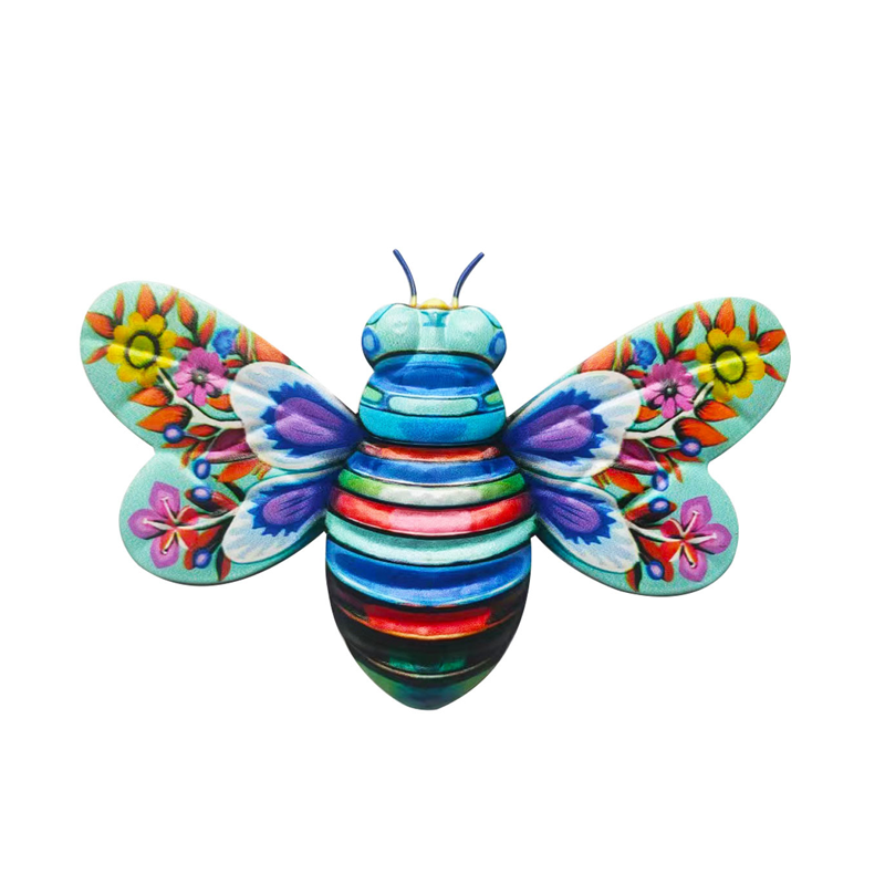 Hjemix | Iron Bee Art Sculpture Hengende Veggdekorasjoner for Hage