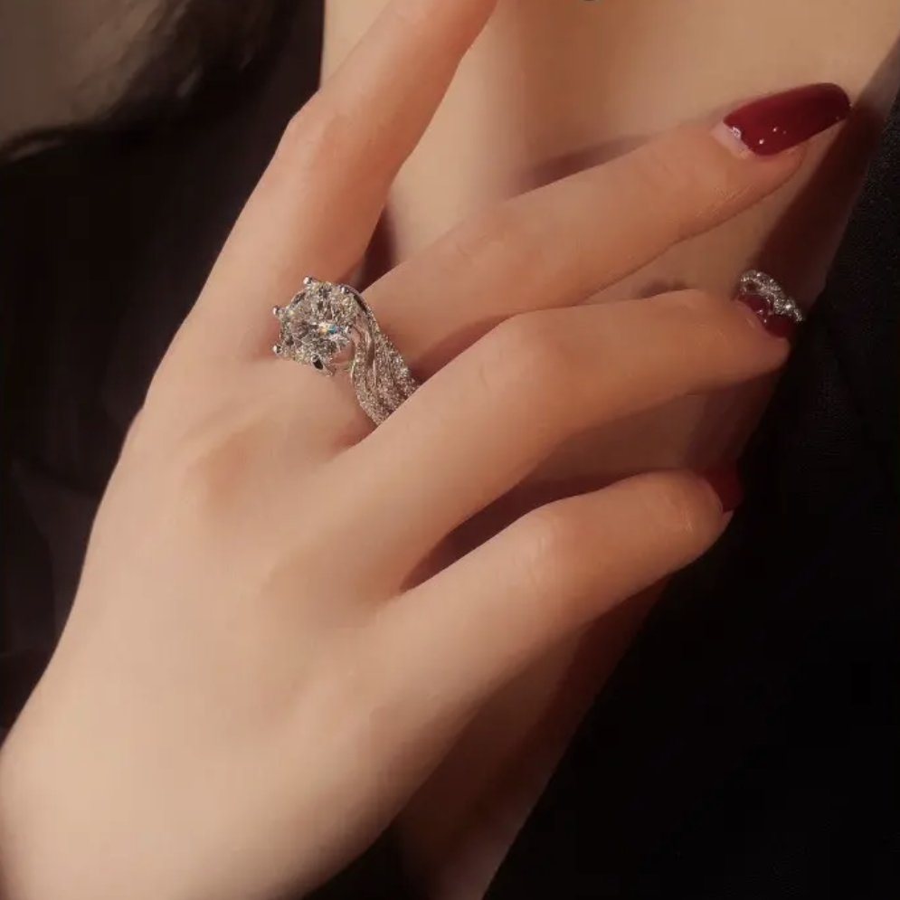 Hjemix | 3-karats Super Flash Moissanite Ring