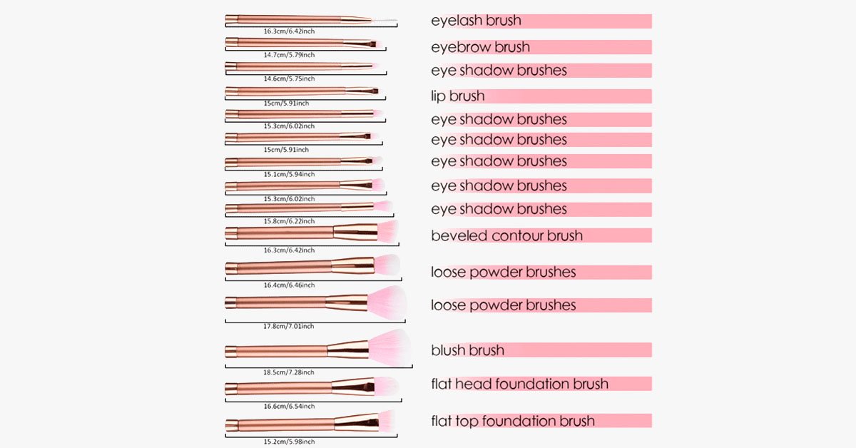 Hjemix | Rose Glamour Børstesett