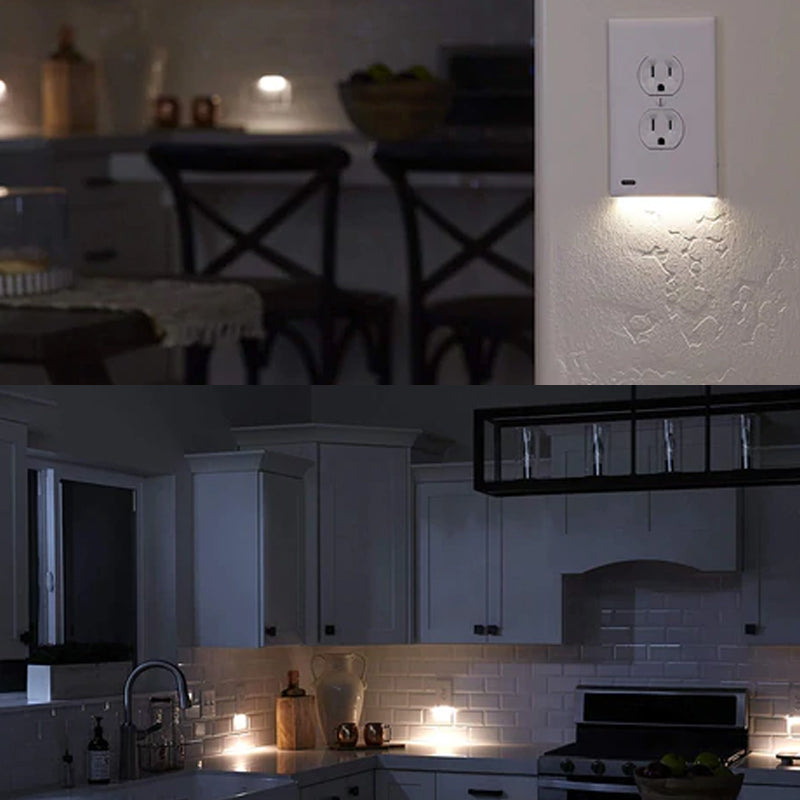 Hjemix | Outlet veggplate med LED nattlys