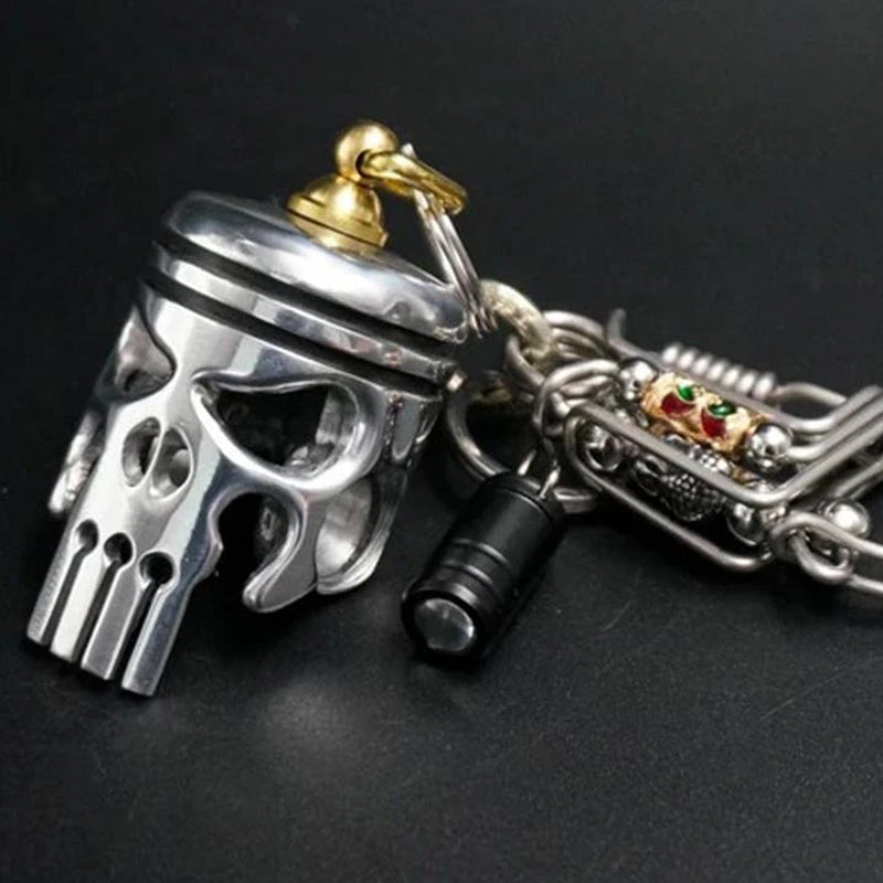 Hjemix | Piston Art Skull Nøkkelring
