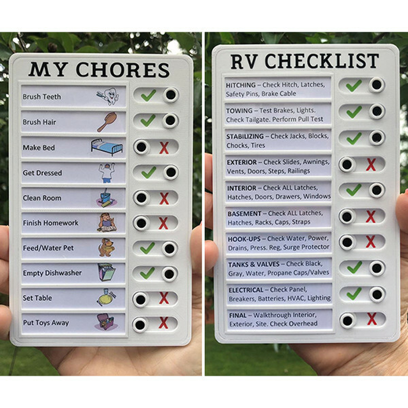 Hjemix | Memo Sjekkliste Tavle