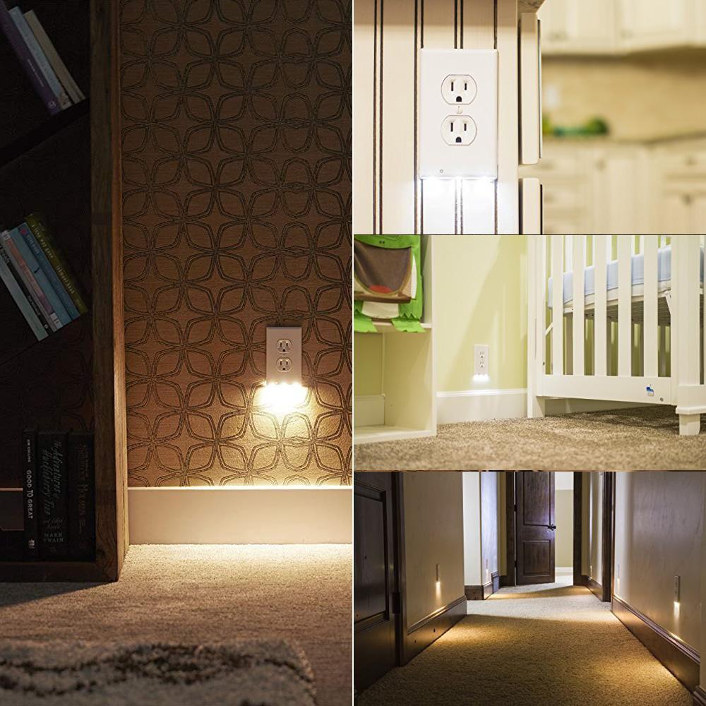 Hjemix | Outlet veggplate med LED nattlys