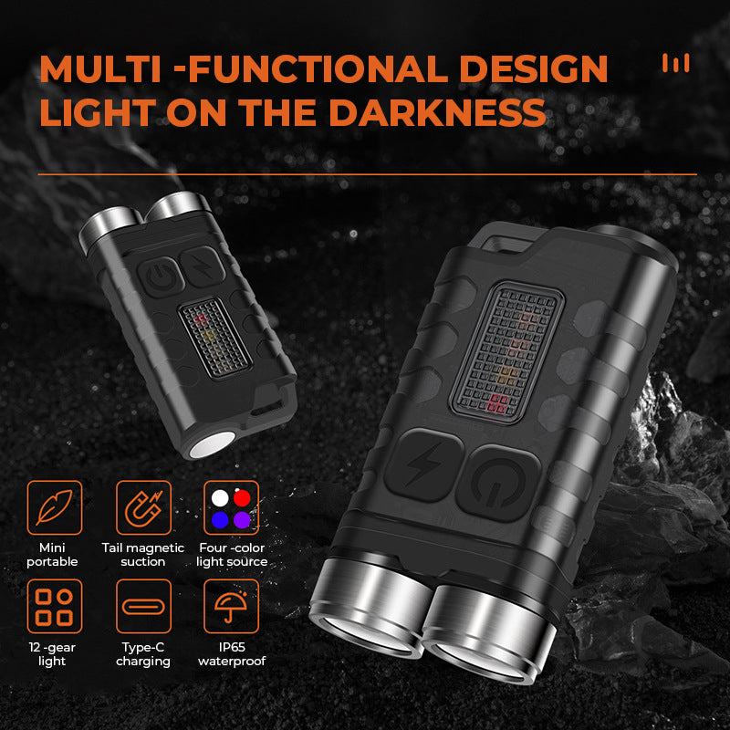 Hjemix | Magnetisk Mini Nøkkelring Lommelykt