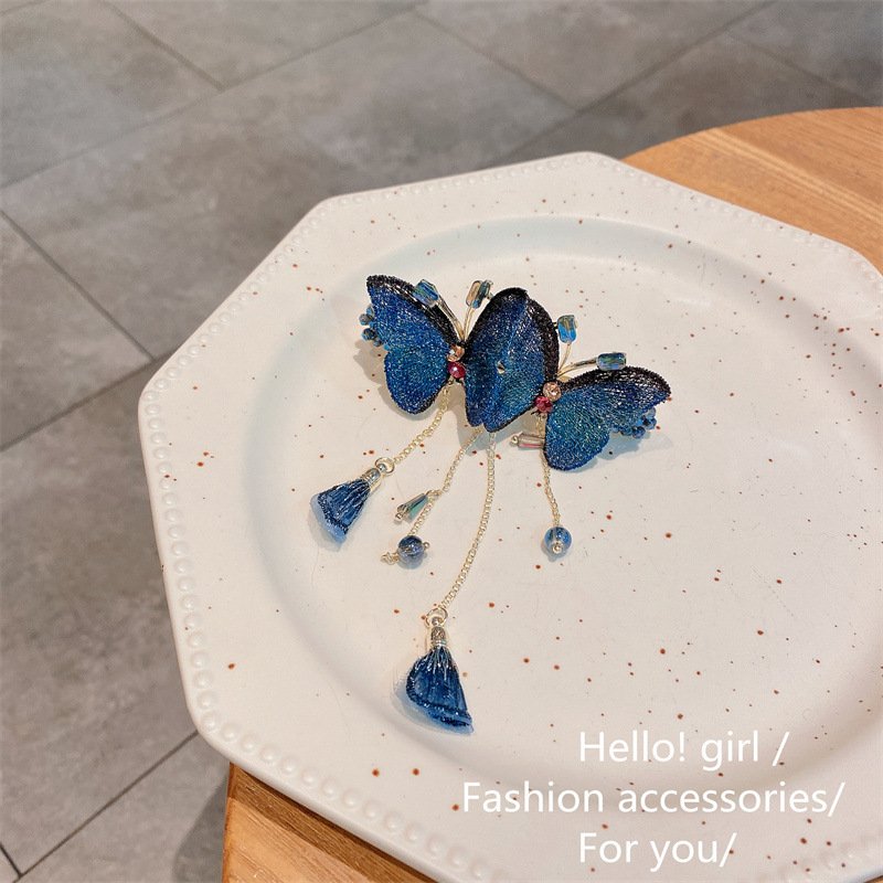 Hjemix | Temperament Sommerfugl Rhinestone Tuss hårnål