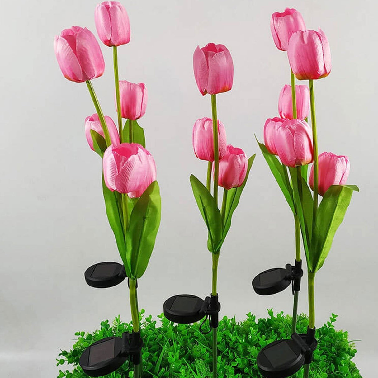 Hjemix | Solar Tulip Plenlys Utendørs Hage LED Tulipan Blomsterlys Bakke Stakelandskapslys