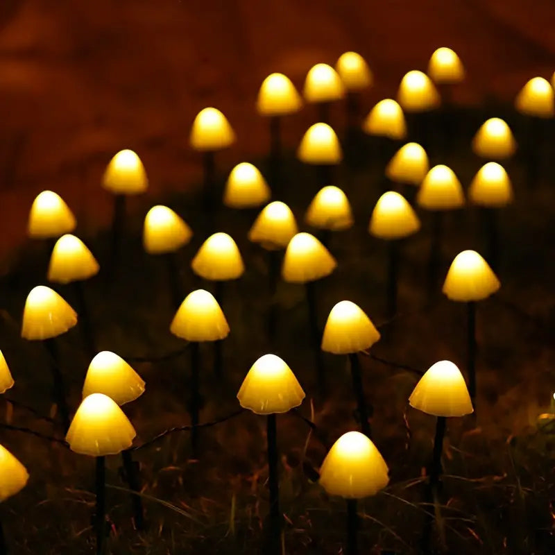 Hjemix | LED Solcelle Lyskjede Bakke Stake Sopplamper