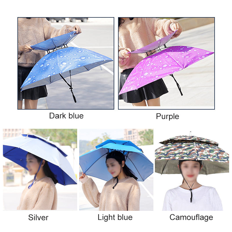 Hjemix | Outdoor Dobbel-Lag Regn Paraply Hatt