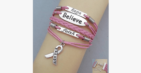 Hjemix | Hope Faith and Faith Brystkreft Armbånd