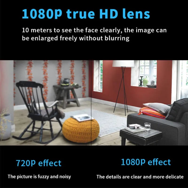 Hjemix | Mini 5G Trådløs Wifi Kamera 1080P HD