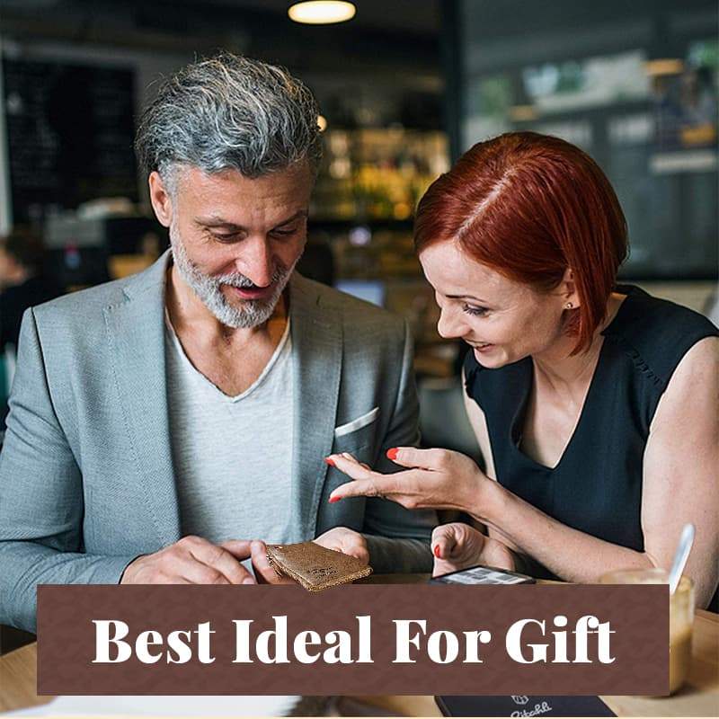 Hjemix | ✨Herres multifunksjonell RFID-blokkerende, vanntett og slitesterk lommebok i PU-lær for menn