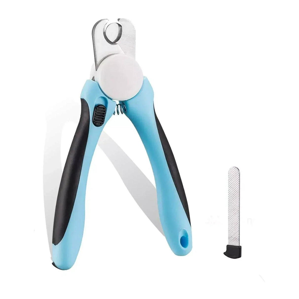 Hjemix | Rustfritt Stål Kjæledyr Negl Klippere med Sikkerhetsbeskyttelse og Gratis Neglefil - Perfekt for Middels og Store Hunder