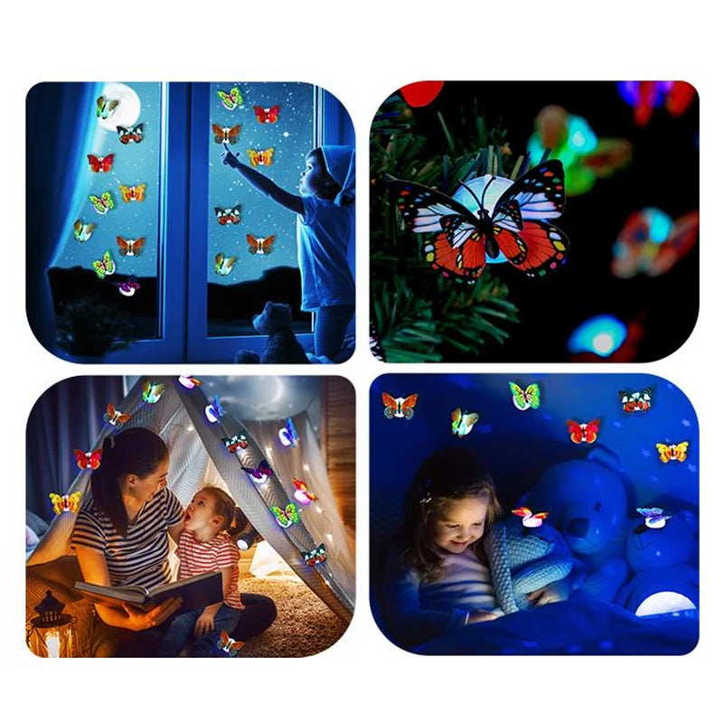Hjemix | 3D LED Sommerfugl Dekorasjon Nattlys