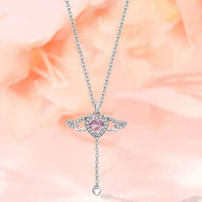 Hjemix | Pink Angel Wings Necklace