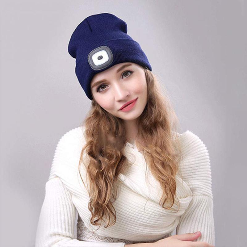 Hjemix | Avtagbar LED Hodelykt Beanie Lue