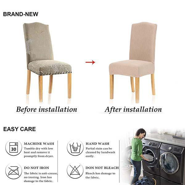 Hjemix | Vanntett elastisk trekk til spisestuestoler