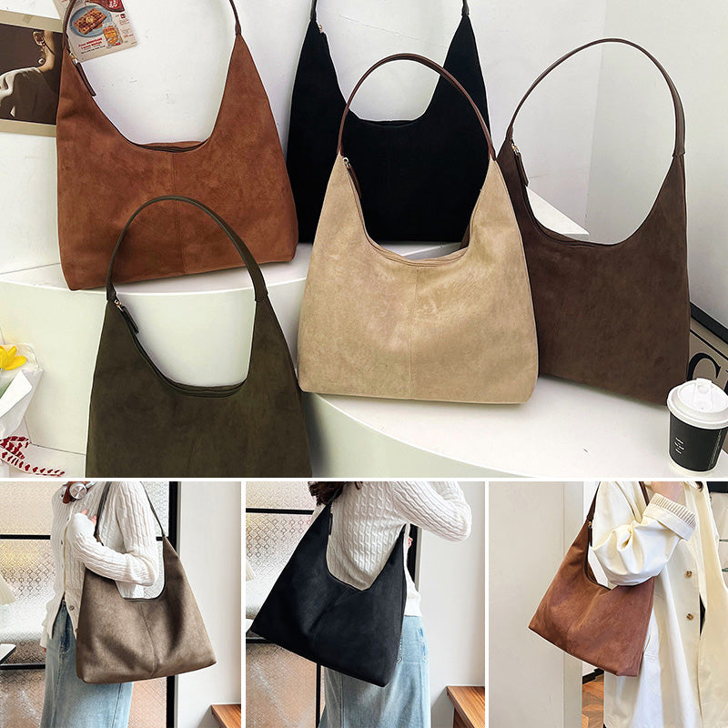 Hjemix | Suede budveske med stor kapasitet