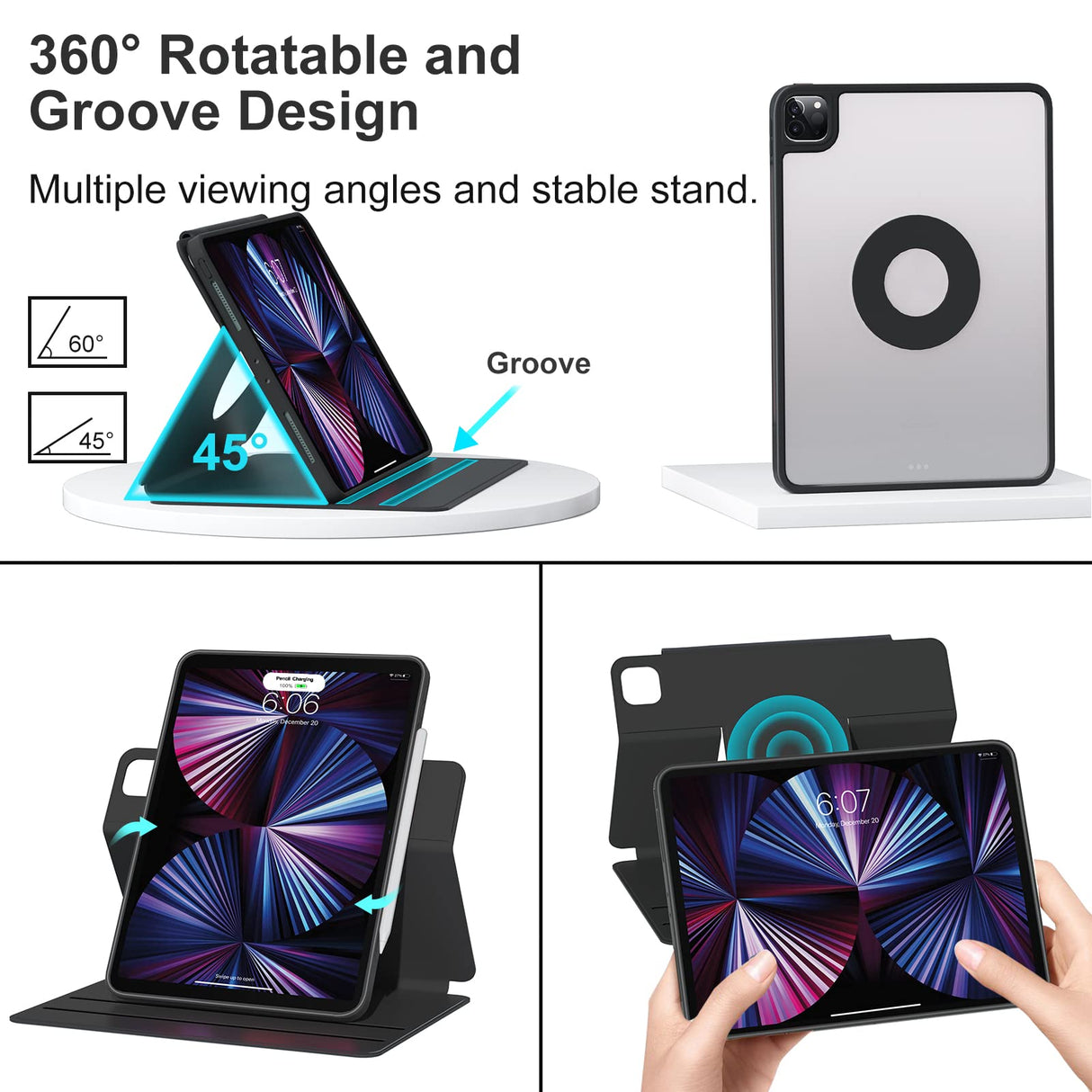 Hjemix | 360° Rotatable Slide Nettbrettdeksel