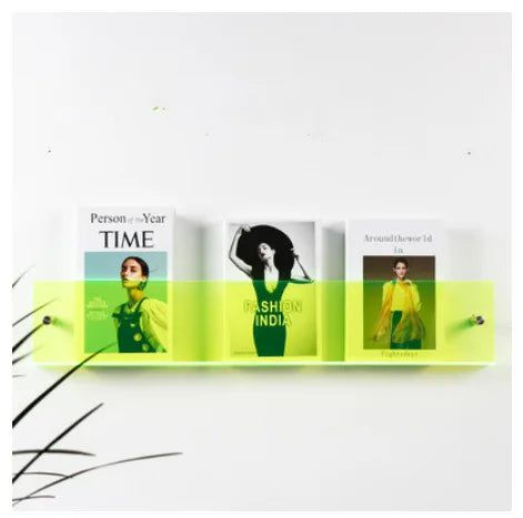 Hjemix | ClearLine – Stilren Akryl Vegghylle for Magasiner