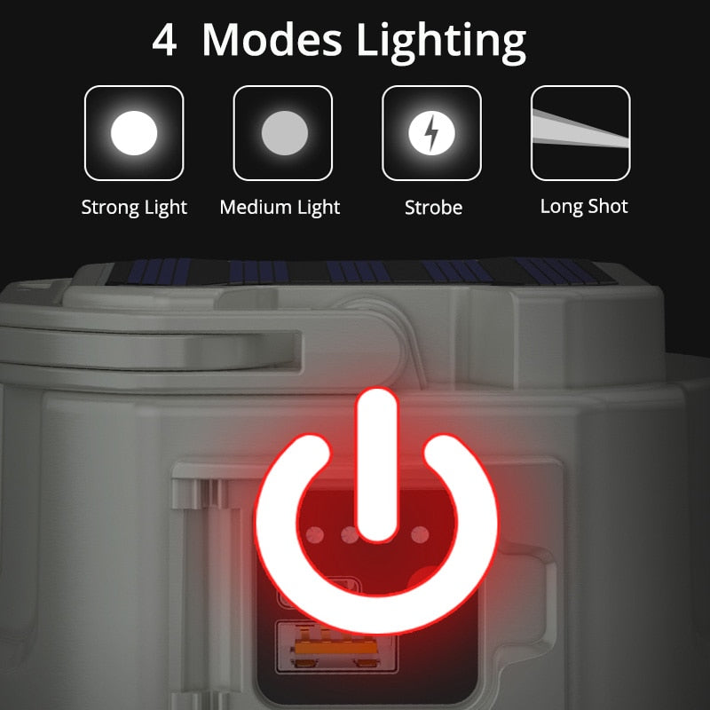 Hjemix | Solar LED Utendørs USB oppladbar Explorer Camping Lys