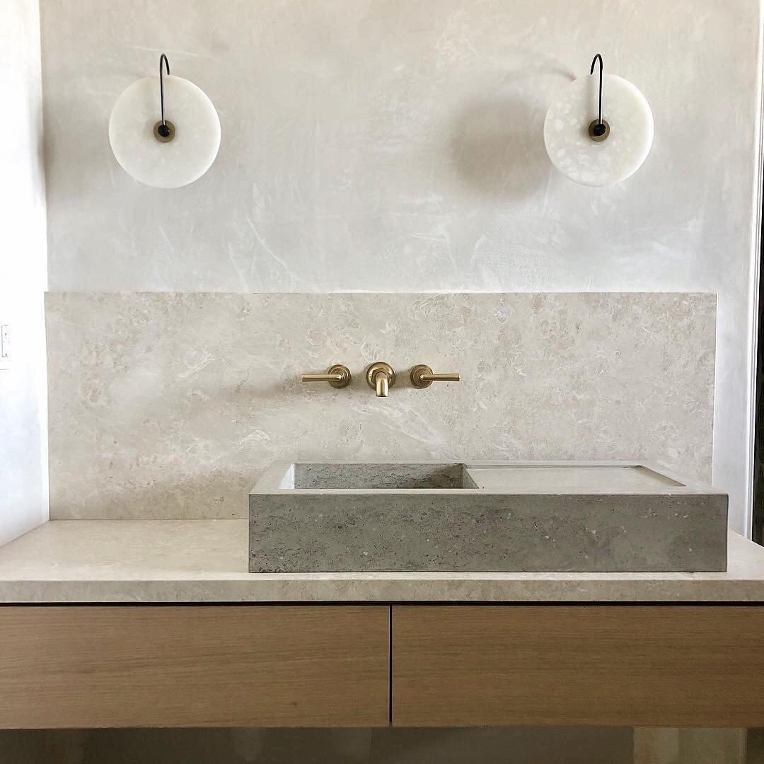 Hjemix | Hvit Alabaster Vegglampe