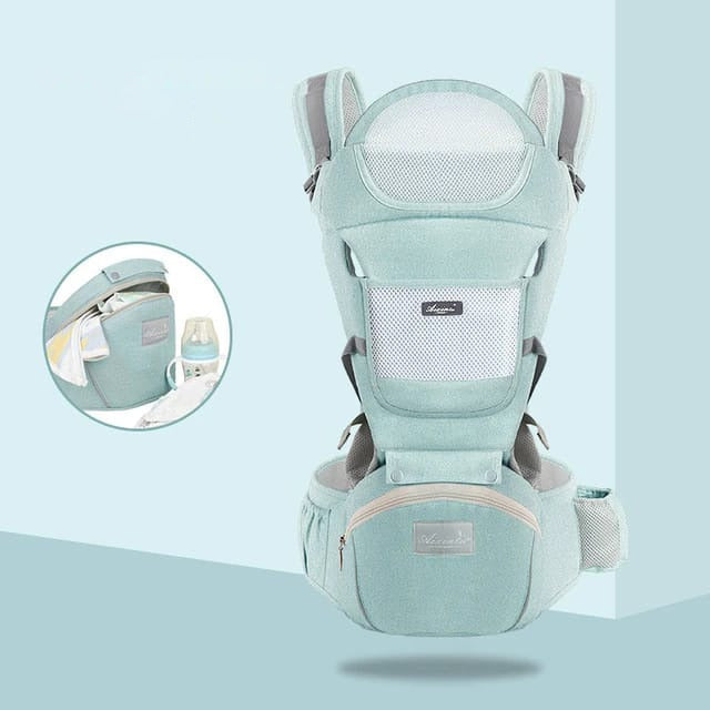 Hjemix | All-Position Baby Carrier - Hip Seat Spedbarn Småbarn Rygsekk med Kenguru Innpakning Bærer