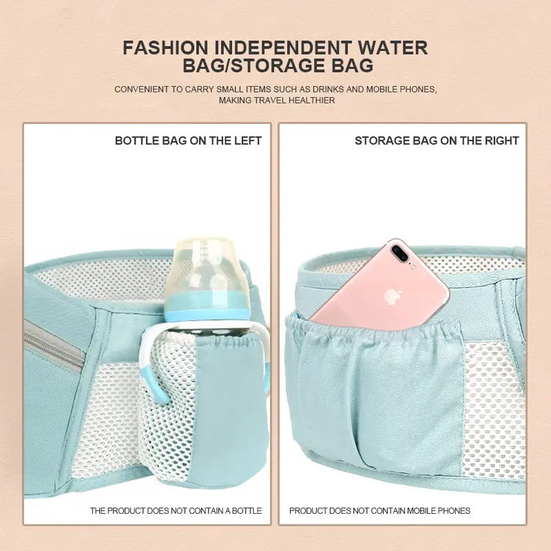 Hjemix | All-Position Baby Carrier - Hip Seat Spedbarn Småbarn Rygsekk med Kenguru Innpakning Bærer