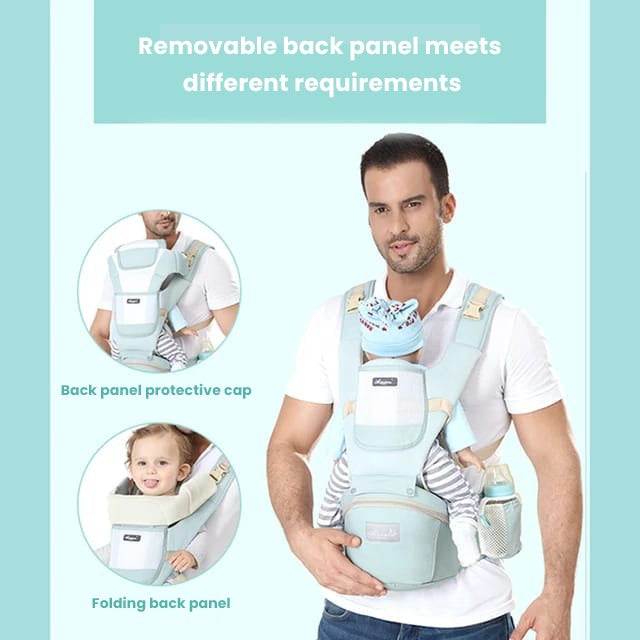 Hjemix | All-Position Baby Carrier - Hip Seat Spedbarn Småbarn Rygsekk med Kenguru Innpakning Bærer