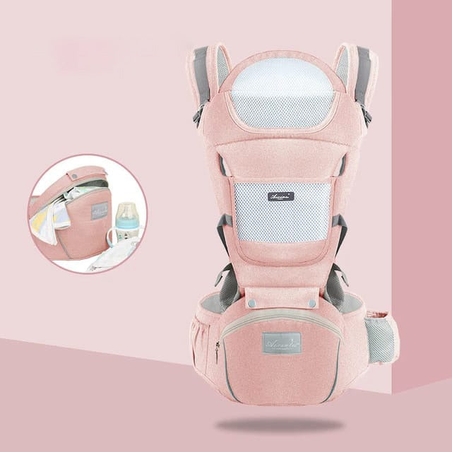 Hjemix | All-Position Baby Carrier - Hip Seat Spedbarn Småbarn Rygsekk med Kenguru Innpakning Bærer