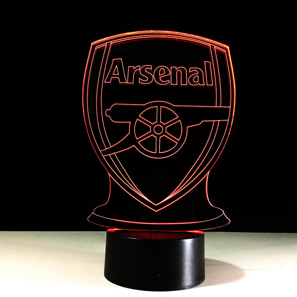 Hjemix | Fotball Arsenal 3D Optisk Illusjonslampe