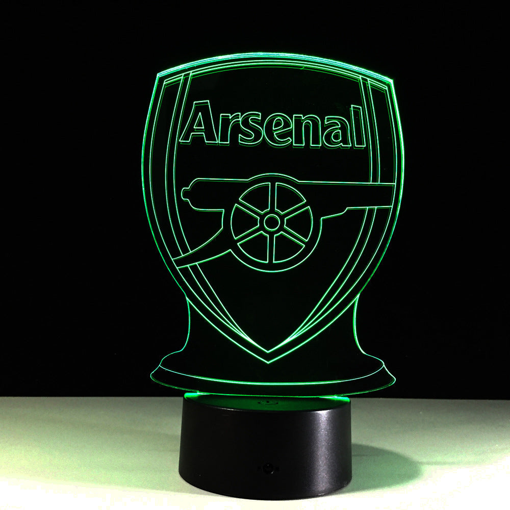 Hjemix | Fotball Arsenal 3D Optisk Illusjonslampe