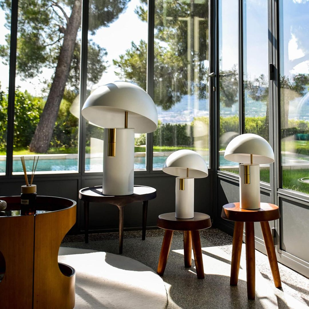 Hjemix | Bordlampe - RetroWave - Minimalistisk & Justerbart Design - Chic Moderne Eleganse