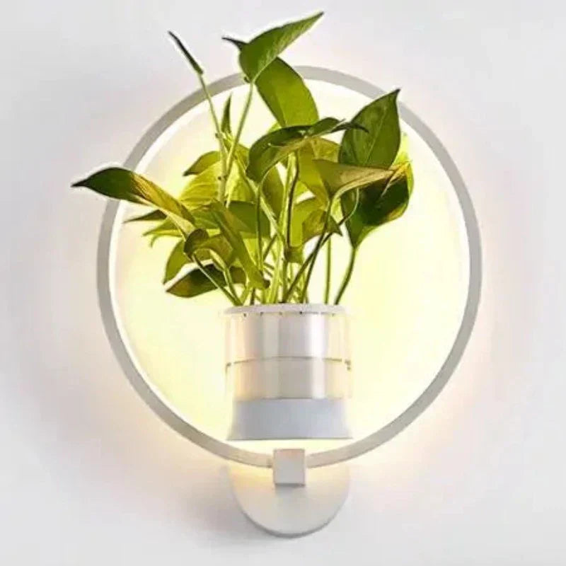 Hjemix | Botanisk Vegglampe - vegglampe med plante for stilfull belysning
