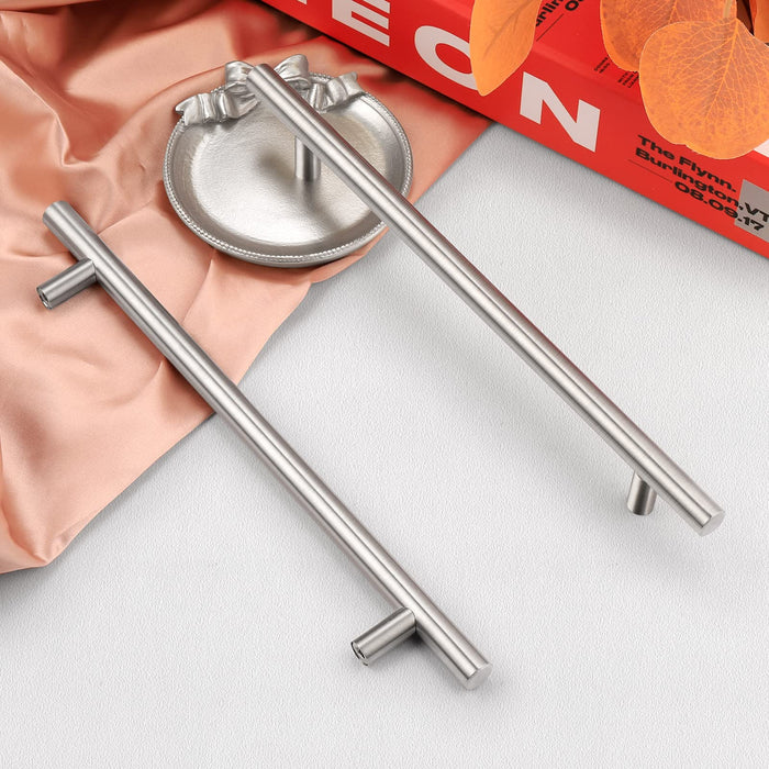 Hjemix | Børstet Nikkel Modern Rustfritt Stål Skuffehardware T-Bar Håndtak
