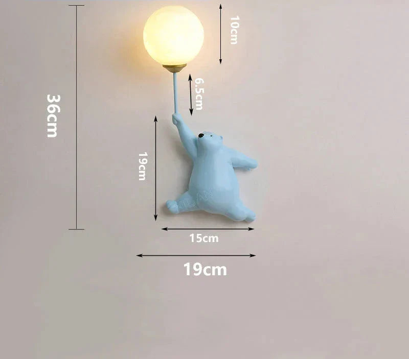 Hjemix | Vegglampe for barnerom | Elegant tegneserievellampe for babysrom