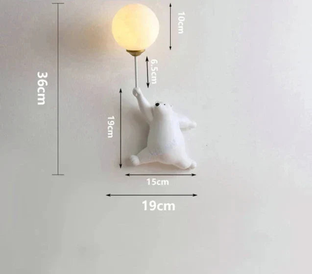 Hjemix | Vegglampe for barnerom | Elegant tegneserievellampe for babysrom