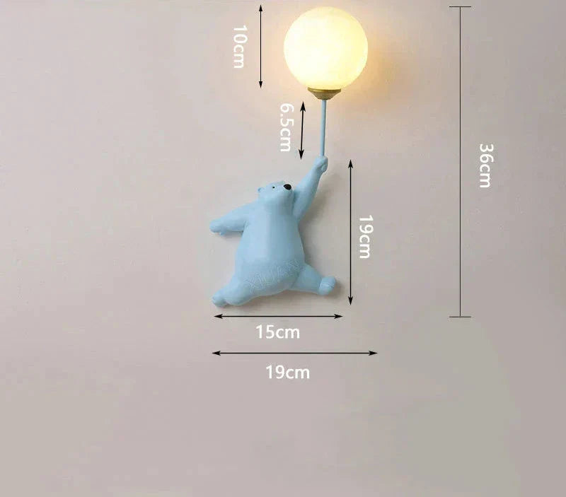 Hjemix | Vegglampe for barnerom | Elegant tegneserievellampe for babysrom