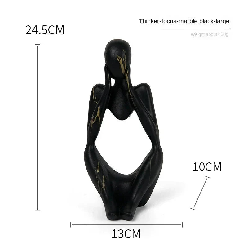 Hjemix | Fargerik Graffiti Abstrakt Harpiks Håndlagde Kunstverk Skulptur Tenkeren Figur Statue Hjemmedekorasjon Innendørs Kontor Skrivebord Smykker