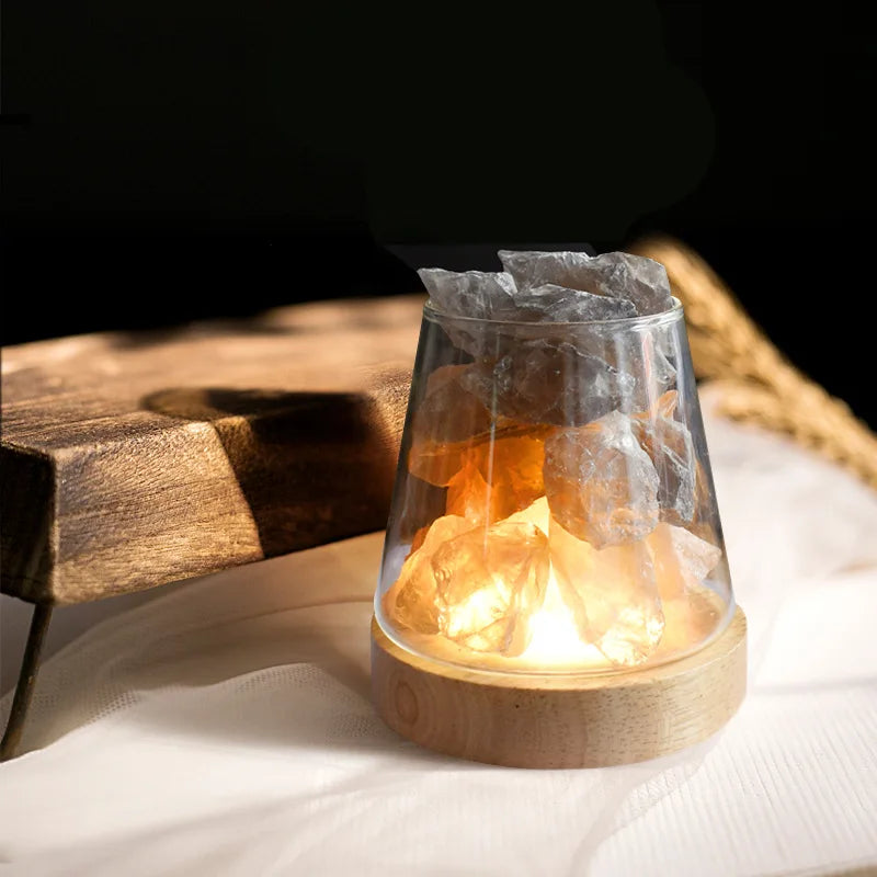 Hjemix | Himalaya Saltlampe - Krystall Nattlys & Aromaterapi Diffuser