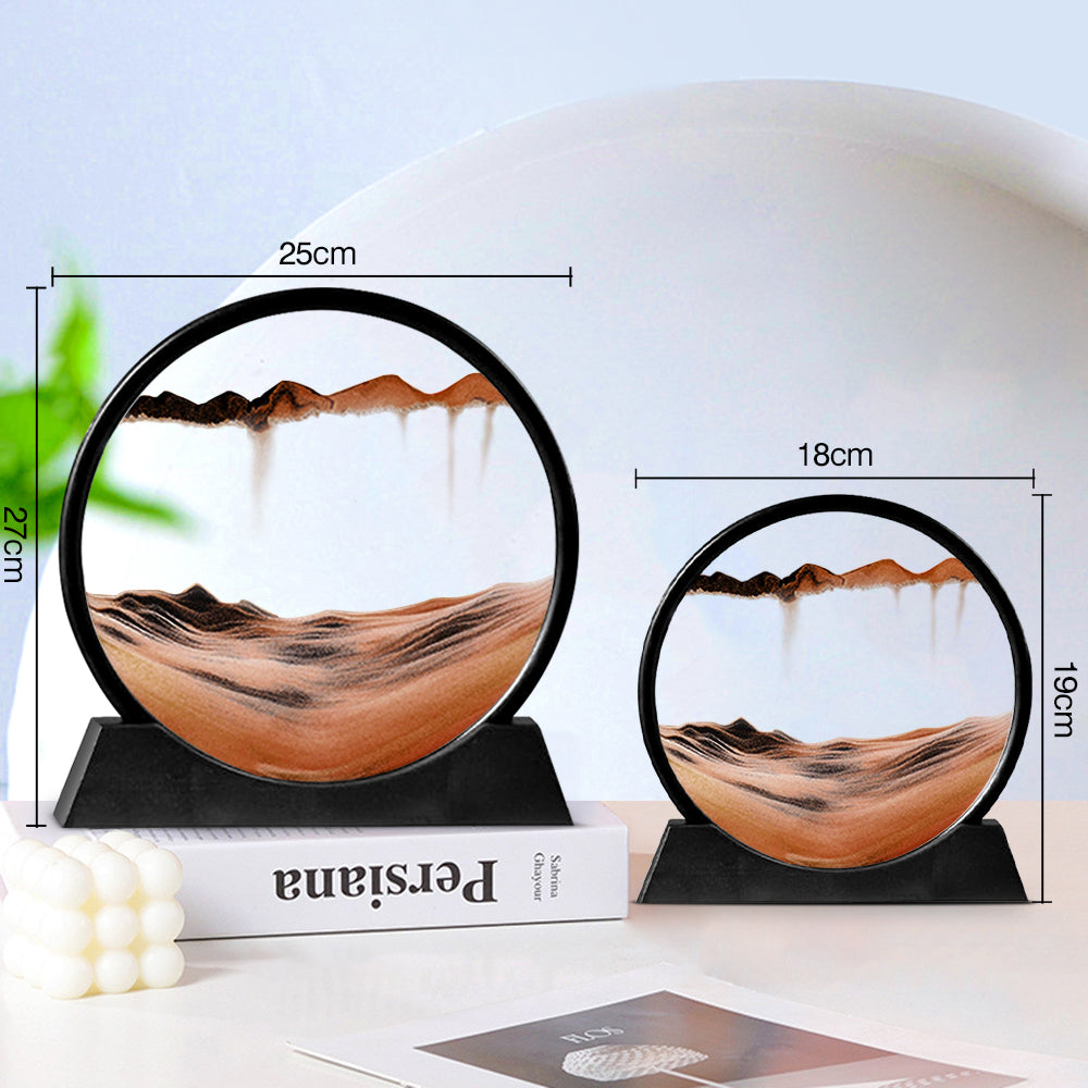 Hjemix | 3D timeglass dyp sjø sand landskap