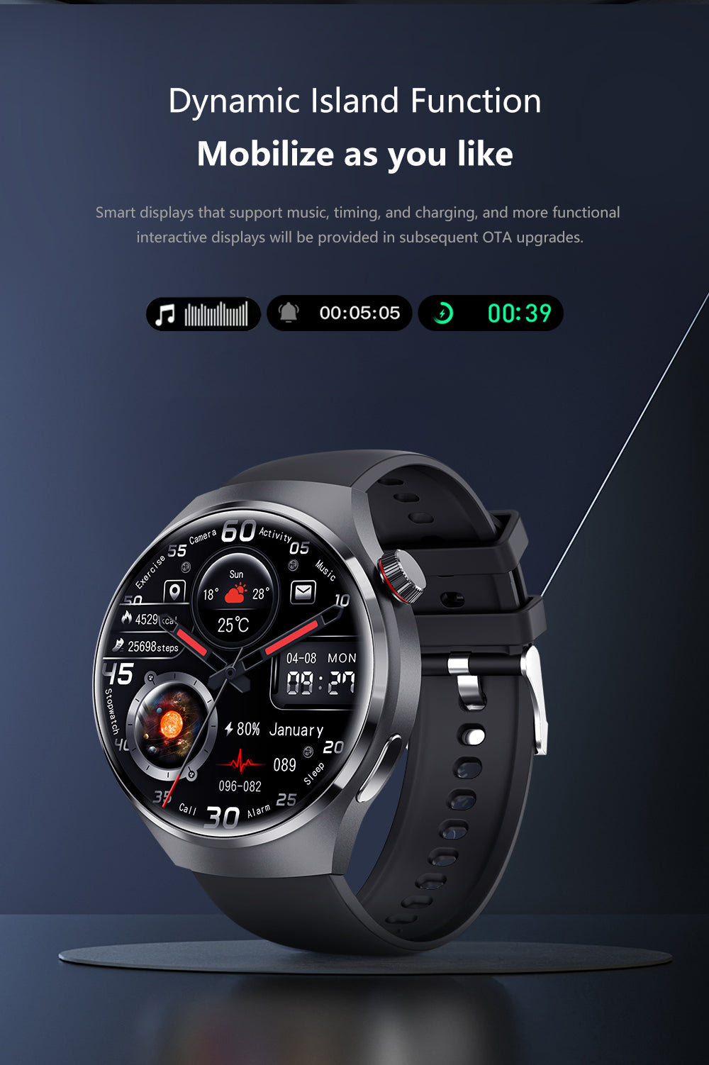 Hjemix | Gt4 Pro Smartwatch For Menn: Ip68 Nfc Gps Tracker, Amoled 360*360 Hd-Skjerm, Hjertefrekvens, Bluetooth-Samtale Begrenset Utgave