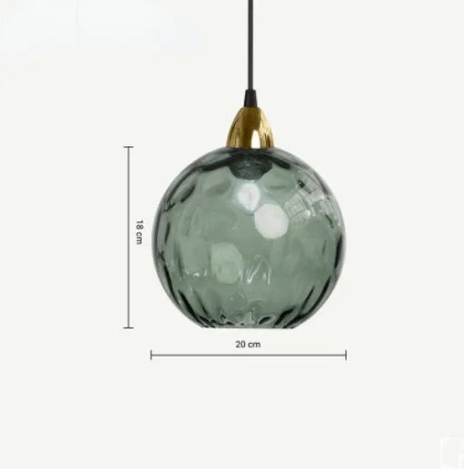 Hjemix | HelderBol - Glass kule pendellampe