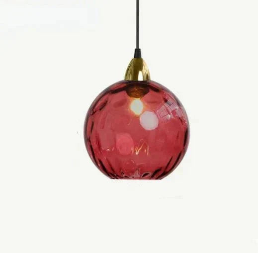 Hjemix | Glasora Pendellampe - Transparent Glassball med LED-belysning