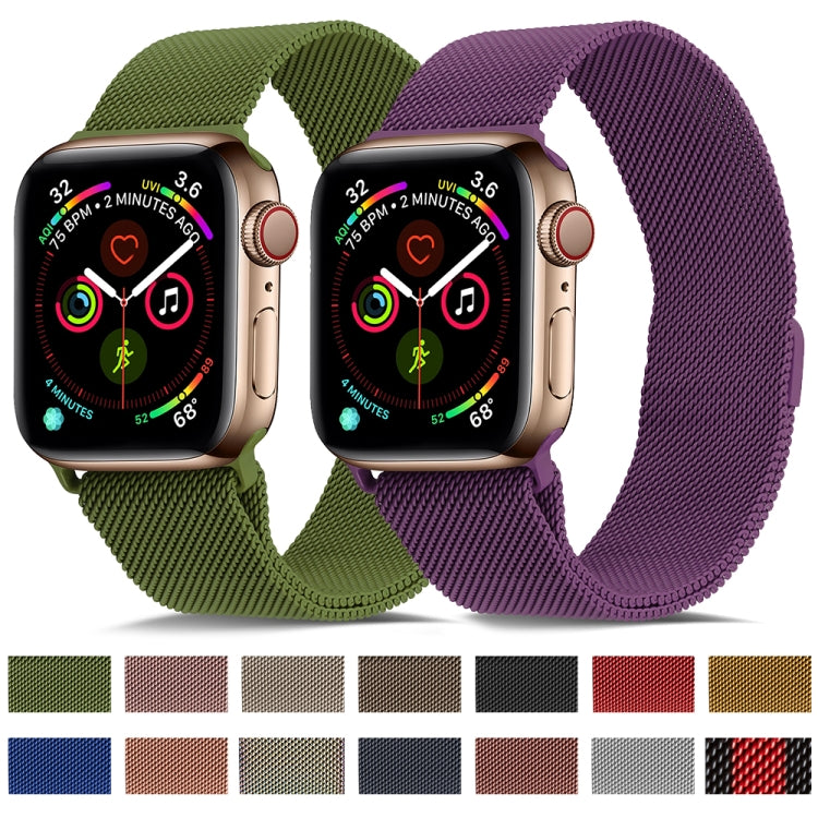 Hjemix | Frerndorf | Milanese rustfritt stål klokkerem for Apple Watch Series 9&8&7 41 mm / SE 3&SE 2&6&SE&5&4 40 mm / 3&2&1 38 mm (Vintage Gold)