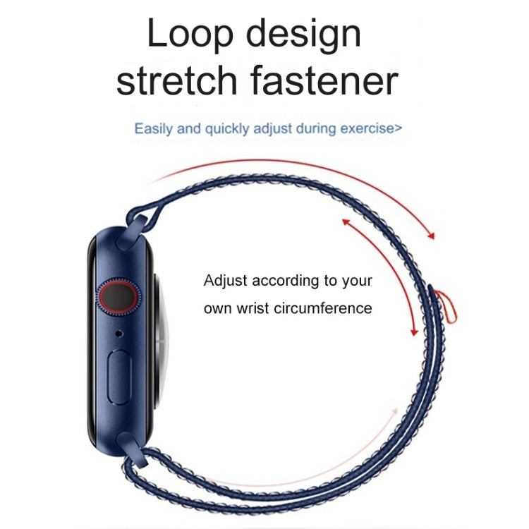 Hjemix | For Apple Watch Series 5 40mm Loop Nylon Klokkerem (Starlight Gul Rosa)
